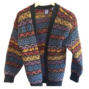 GAP Wool Fleece Cardigan Size M